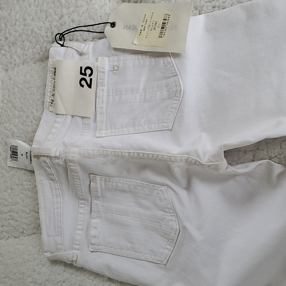 1. Rag & Bone Skinny Jeans Blanc - Picture 5 of 16